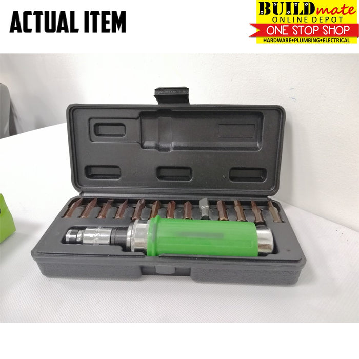 Hoyoma Impact Screw Driver /RUBBER HANDLE W/13PCS BITS •BUILDMATE• HYMPT