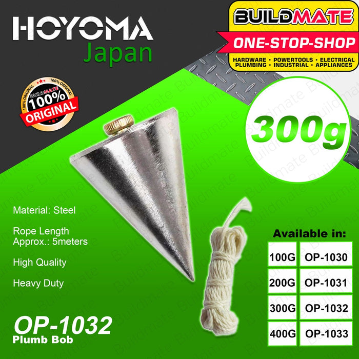 HOYOMA JAPAN Steel Plumb Bob 100g 200g 300g 400g •BUILDMATE• HYMHT