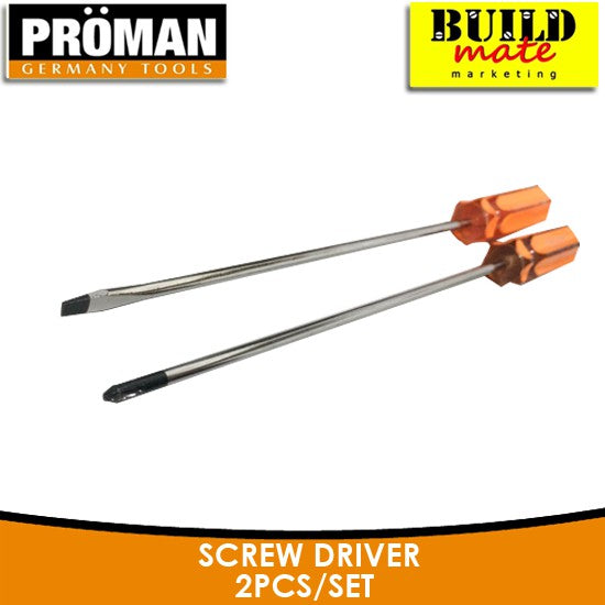 Proman Screwdriver 2PCS/SET 6" •BUILDMATE• 
