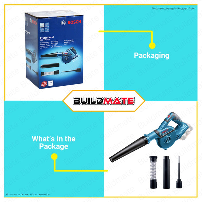 Bosch Professionals Lithium Ion Li-Ion Cordless Air Leaf Blower 18V GBL18V-120 06019F51L0