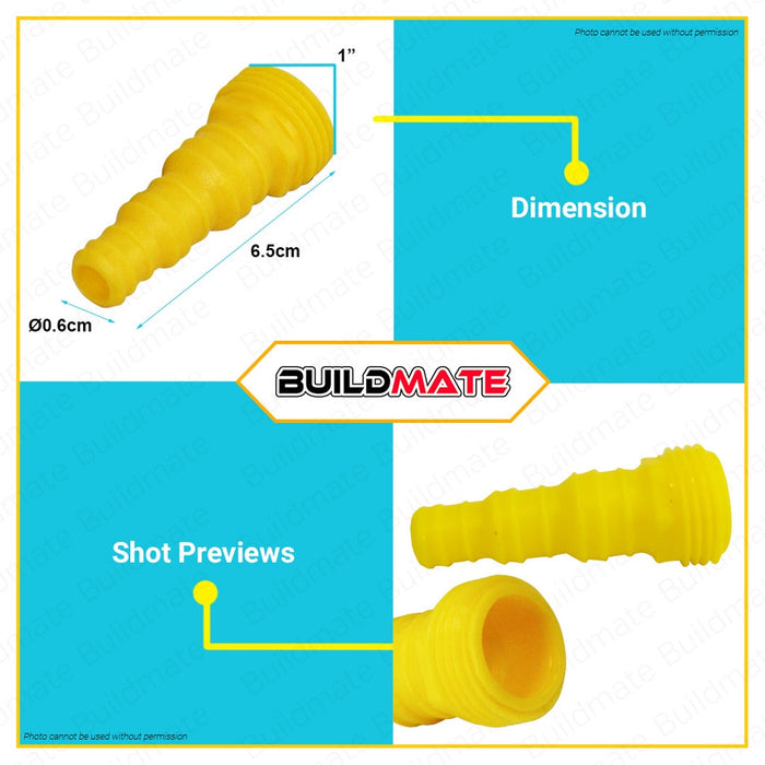 MECO Fits All Size Yellow PVC Garden Hose Adapter Yellow Cone Step Type 1 PC ORIGINAL •BUILDMATE•