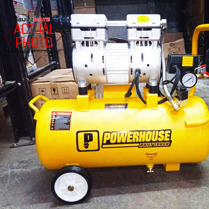 POWERHOUSE Oil And Noise Less Air Compressor 30 Liters 1HP PH-OLESS-30L-1HP •BUILDMATE•