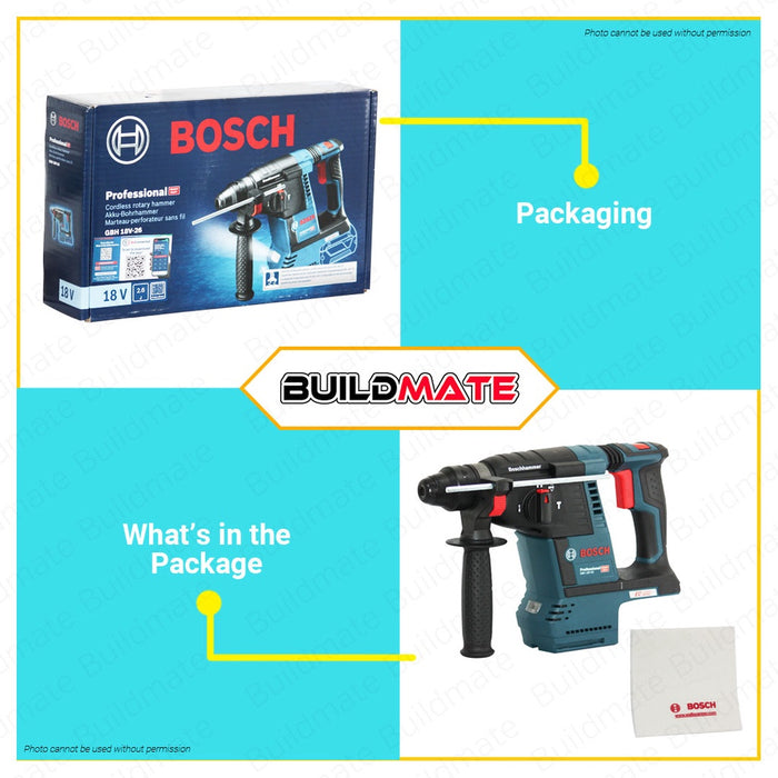 BOSCH Cordless Brushless Motor Hammer Drill 26mm 18V Heavy Duty Industrial GBH 18V-26 0611909000 BLC