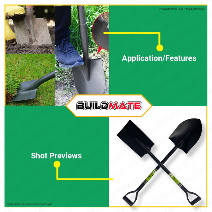 HOYOMA JAPAN All Steel Digging Shovel ROUND | SPADE | SQUARE | SCOOP [SOLD PER PIECE] •BUILDMATE•