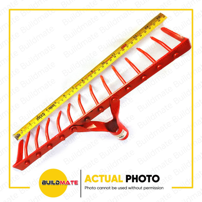 BUTTERFLY Garden Rake R103 (POINTED / RED) •BUILDMATE•