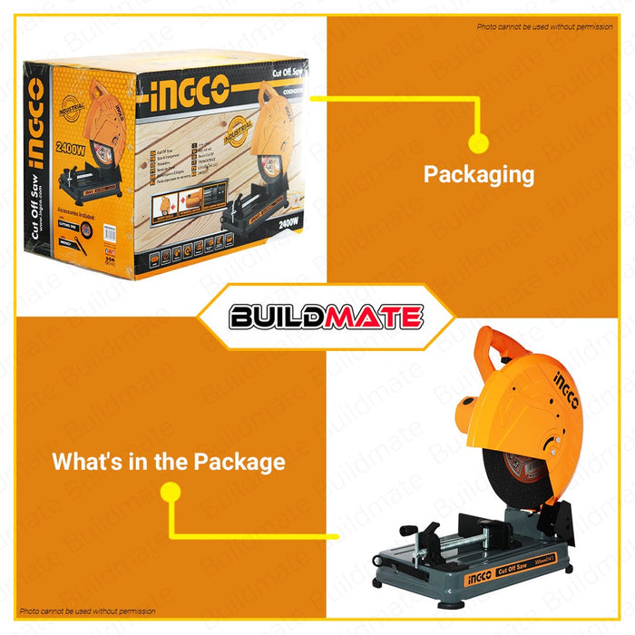 Ingco Cut-Off Chop Saw Machine Heavy Duty 14" COS243558 100% ORIGINAL / AUTHENTIC •BUILDMATE• IPT