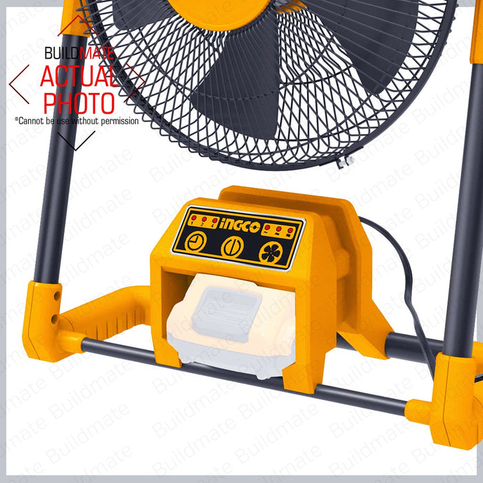 BUILDMATE Ingco Rechargeable Fan 20V 12" Inch Cordless 3-Speed Settings CFALI2001 POWERSHARE - ICPT