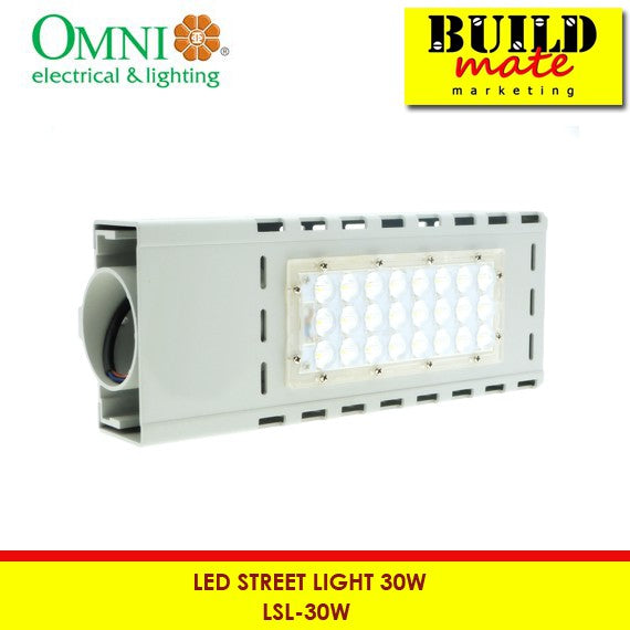 BUILDMATE Omni  Heavy Duty LED Street Light 30W Daylight / Cool White IP65 Waterproof Outdoor Street Lamp