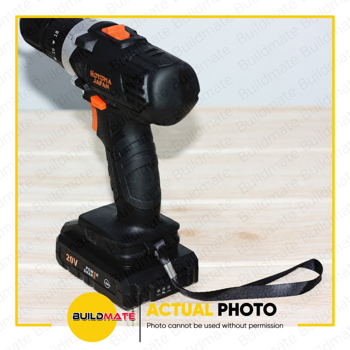 HOYOMA Cordless Impact Drill 13mm HT-CID20V2B +FREE ECO BAG •BUILDMATE•  HYMPT
