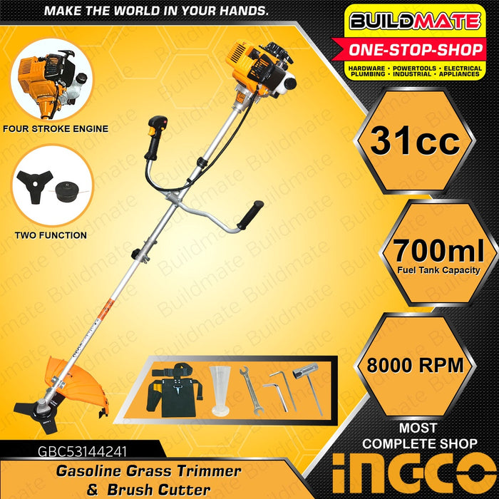 INGCO Heavy Duty 4 Stroke Gasoline Grass Trimmer and Bush Cutter GBC53144241 •BUILDMATE• IPT