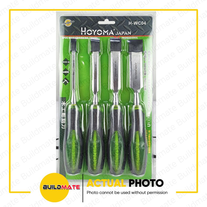 HOYOMA Wood Chisel 4PCS/SET HT-WC04 •BUILDMATE•
