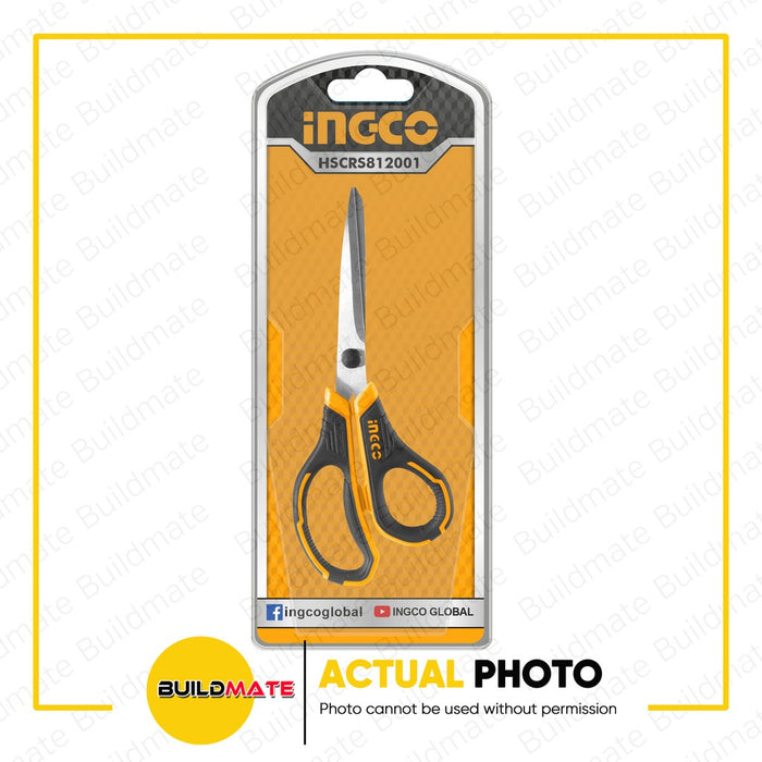 INGCO Stainless Steel Scissors 8.5" HSCRS812001 •BUILDMATE• IHT