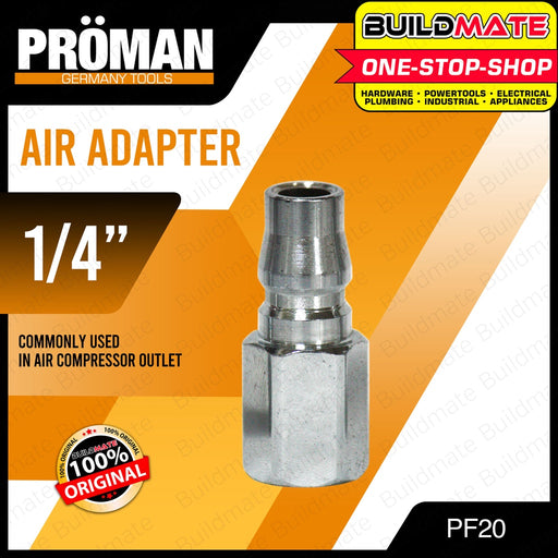 PROMAN GERMANY Air Adapter 1/4" PH20 PF20 PM20 SOLD PER PIECE 100% ORIGINAL / AUTHENTIC •BUILDMATE•