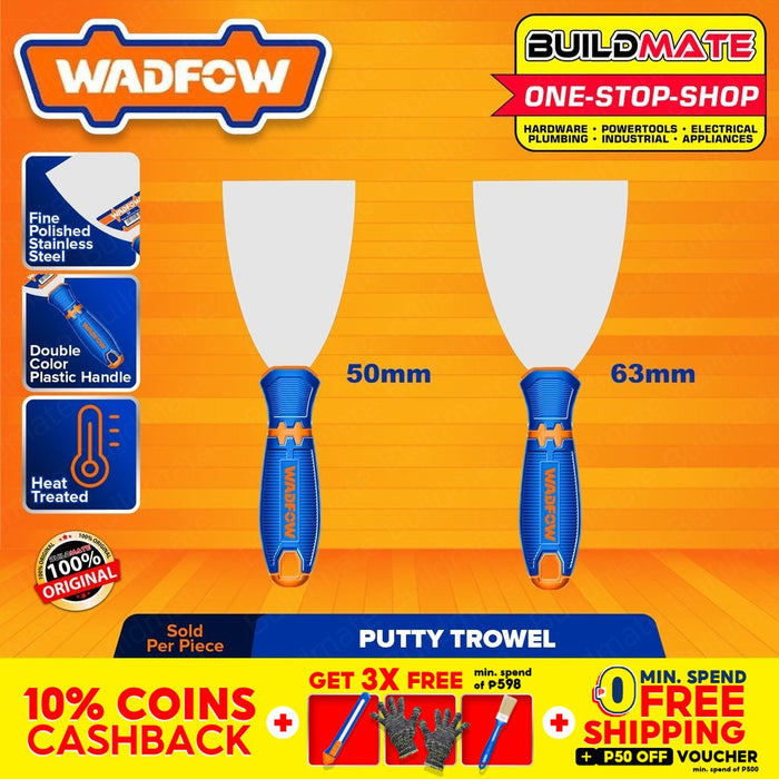 WADFOW Stainless Steel Putty Trowel 50mm | 63mm [SOLD PER PIECE] Putty Trowel Scraper •BUILDMATE WHT