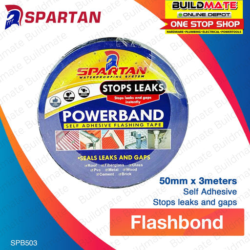 SPARTAN Flash Bond Self Adhesive Flashing Tape Stops Leaks and Gaps 50mm x 3M SPB-503 •BUILDMATE•