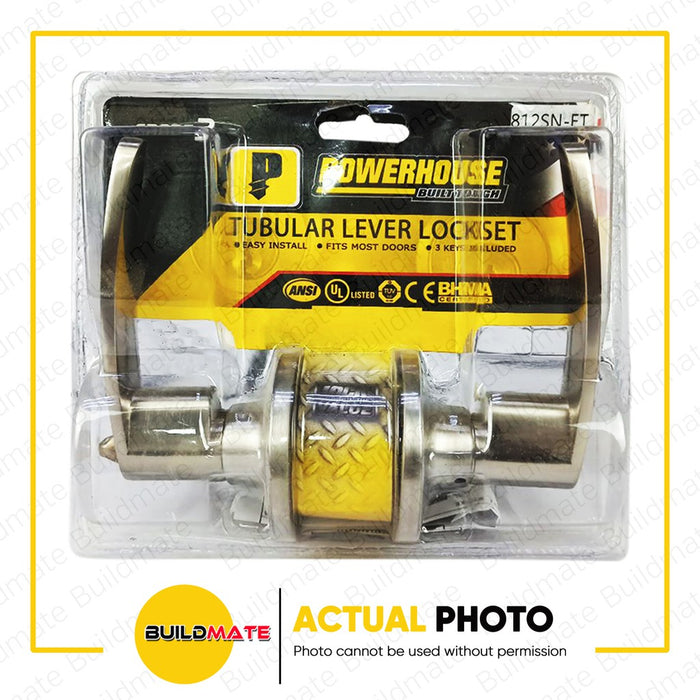 BUILDMATE Powerhouse Tubular Lever Lockset 812SN-ET - PHDH