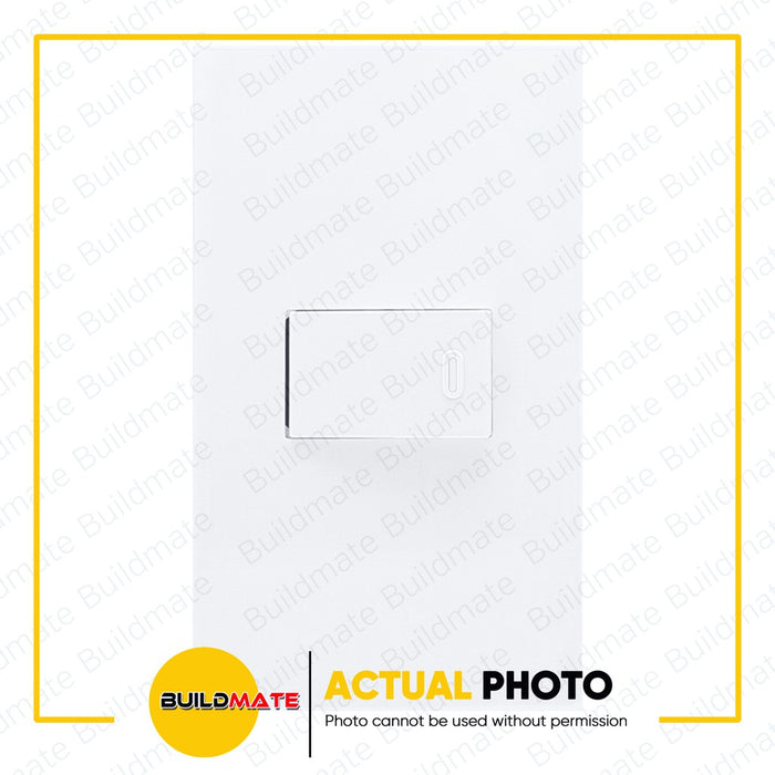 LIGHTHOUSE Electric 1 Gang Plate w/ One Way Switch 120mm x 70mm 250V-10A LHWD-200-P1•BUILDMATE• PHLH