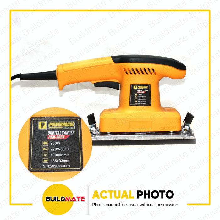 POWERHOUSE Orbital Finish Sander Wood Sanding 250W 185x93mm PHM-9035 + FREE YUKO GOGGLES PHPT