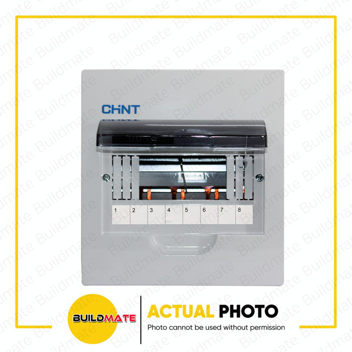 CHINT 8 WAYS FLUSH Type Panel Distribution Box Board for Din Rail Breaker + Busbar DB-8F •BUILDMATE•