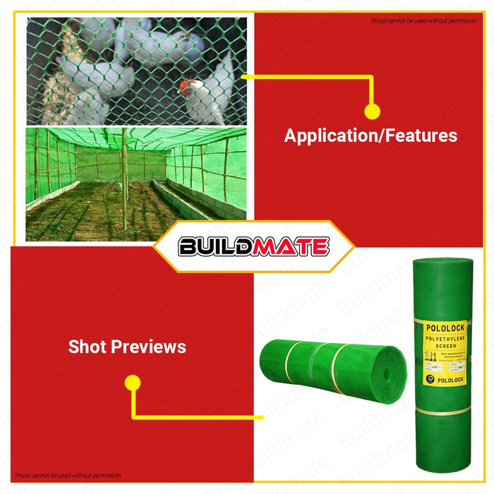 Green Plastic Polyethylene Screen Net Chicken Fence Wire 3 ft 1/8" •BUILDMATE•