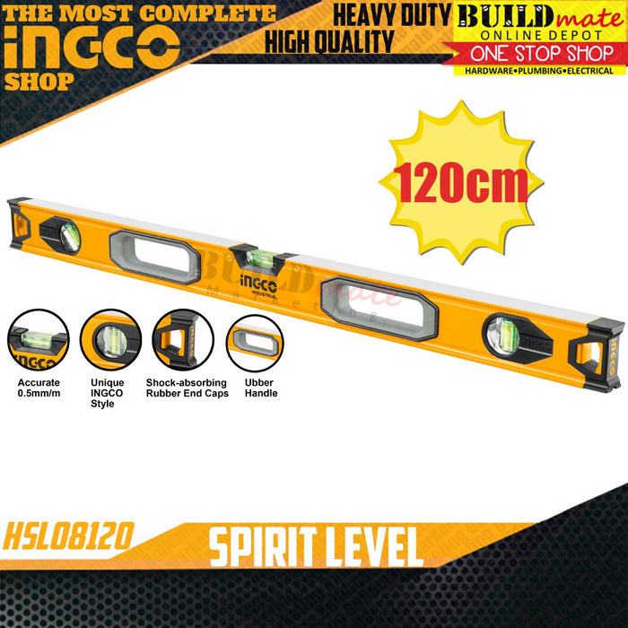 Ingco Sound Level Master INGCO Spirit Level 120cm HSL08120 •BUILDMATE• IHT — Buildmate