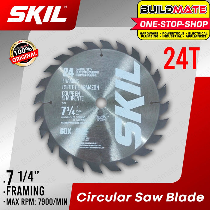 SKIL Circular Cutting Saw Carbide Disc Blade 7-1/4" 24T High Quality •BUILDMATE•