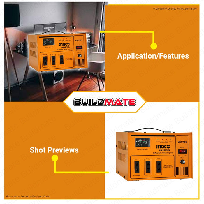 INGCO AC Automatic Voltage Regulator AVR 1500KVA VS01503 •BUILDMATE• IPT