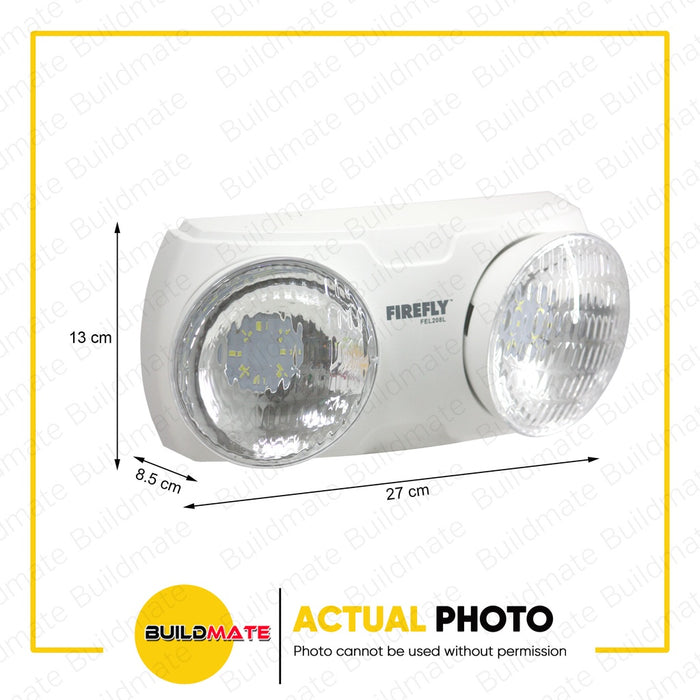 FIREFLY Dual Optics Rechargeable Commercial Safety LED Emergency Light FEL208L •BUILDMATE•