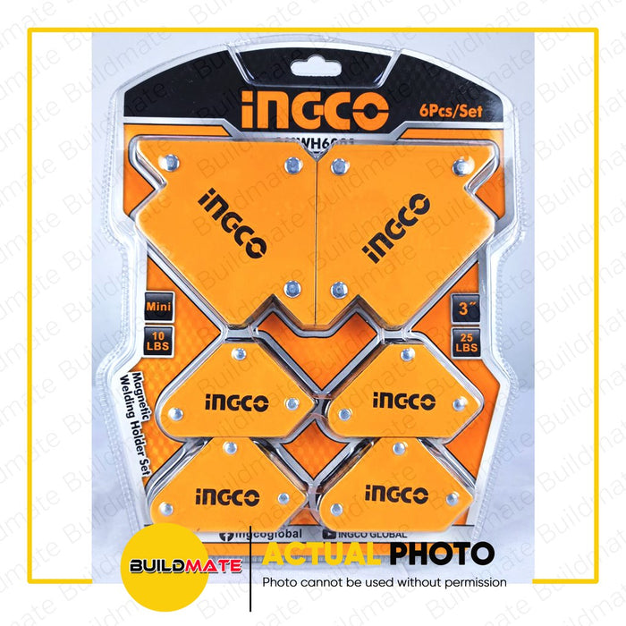 INGCO 6PCS Magnetic Magnet Welding Holder Angle Square Positioner Jigs Set AMWH6001 •BUILDMATE• IHT