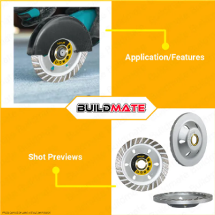 LOTUS 4" Diamond Cup Wheel LDCW04R (RIM) | LTXT100DC1R •BUILDMATE• LUTOS
