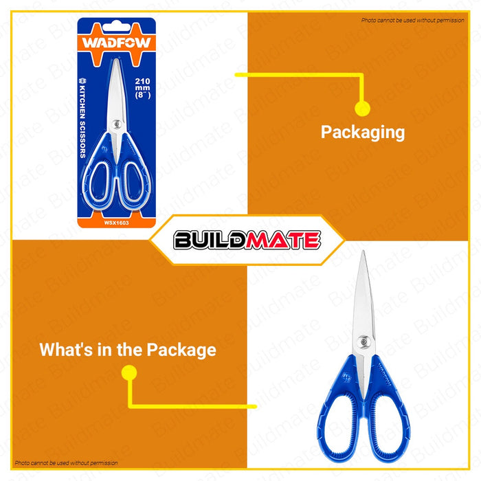 WADFOW Scissor 8" Inch | 8.5" Inch Multi Purpose Scissors [SOLD PER PIECE] Steel •BUILDMATE• WHT