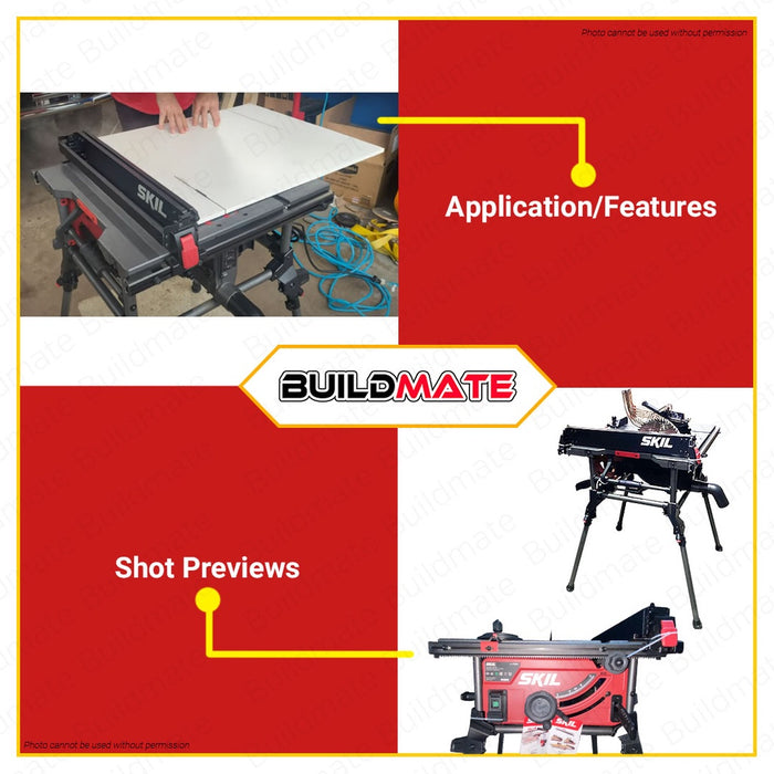 SKIL 2000W Heavy Duty Industrial Table Saw With Foldable Stand BT12121340AA | BT1E1340AA •BUILDMATE•