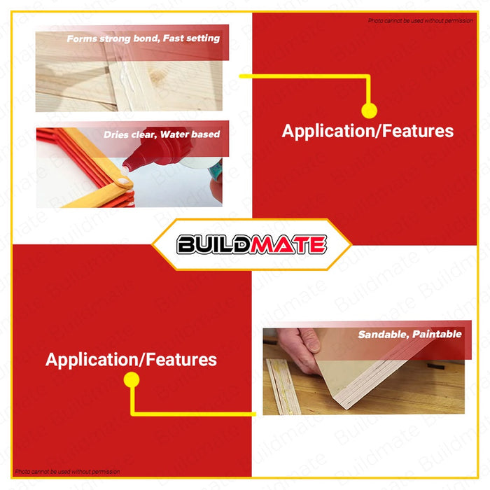 PIONEER White Glue 500ML Bottle Multi Purpose PVA Glue Dries Clear For Woodwork 1PCW325B •BUILDMATE•