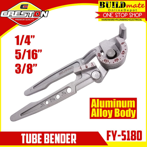 CRESTON Tube Bender 1/4" 5/16" 3/8" ALUMINUM FY-5180