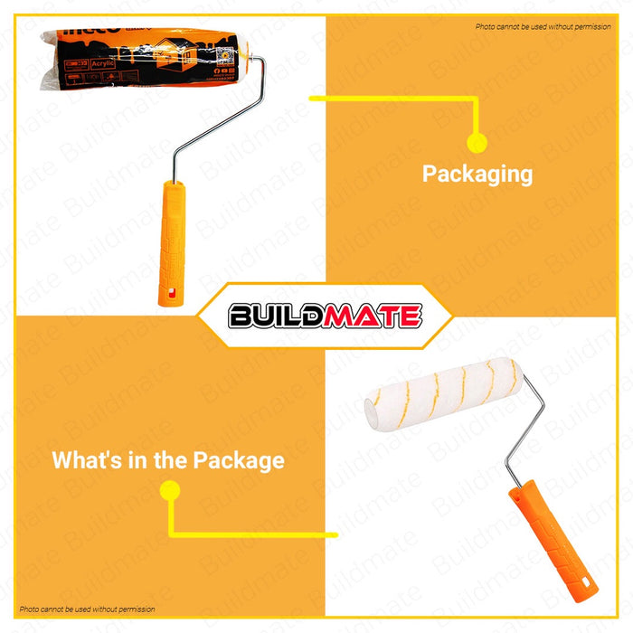 INGCO Cylinder Paint Brush Inner Wall 9" Acrylic Handle Super Select HRHT282302 •BUILDMATE• HT2