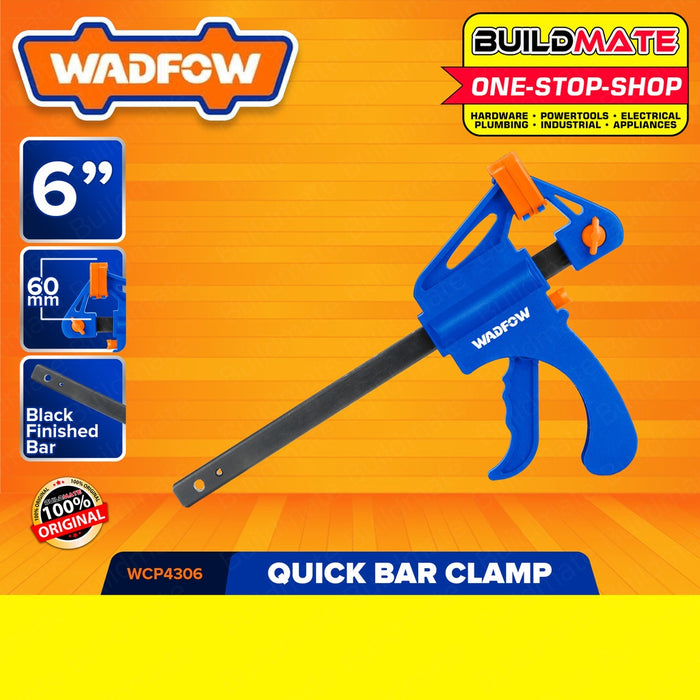 WADFOW Quick Bar Clamp 6" Inch | 12" Inch | 18" Inch [SOLD PER PIECE] Quick Grip Wood Clamps •BUILDMATE• WHT