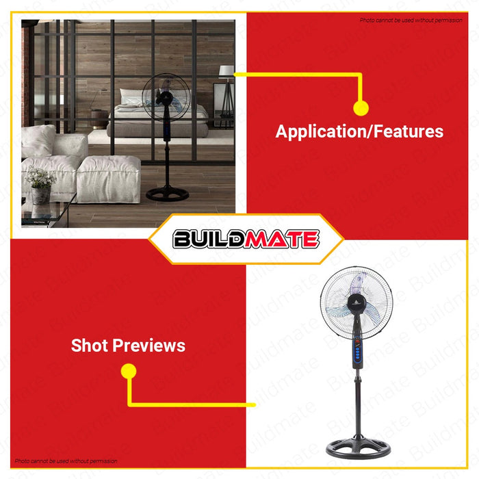 HANABISHI Stand Fan Windmill 18" WM-18SF •BUILDMATE•
