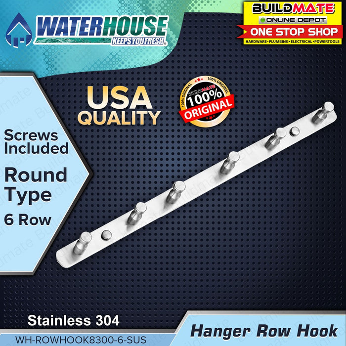 WATERHOUSE by POWERHOUSE 6 Hanger Row Hook Stainless 304 ROUND | SQUARE SOLD PER PIECE •BUILDMATE•