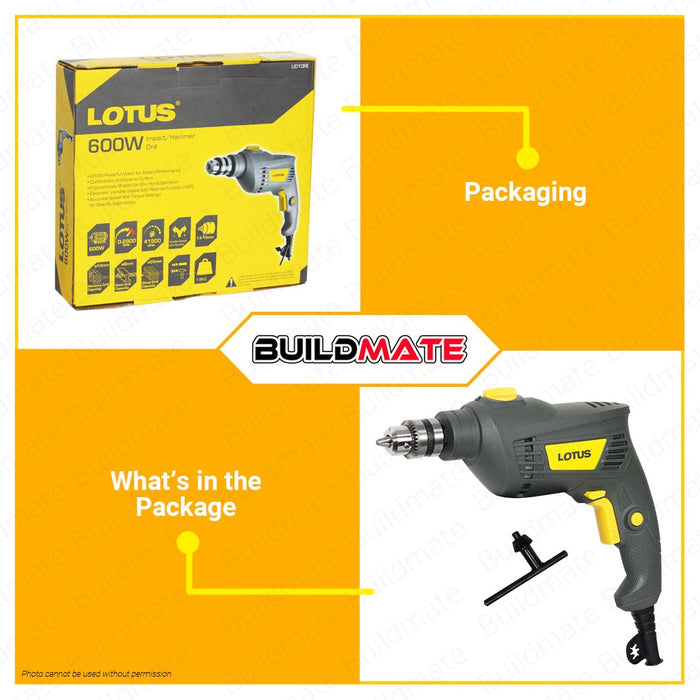 LOTUS Impact Drill 600W LID10RE •BUILDMATE• LPT