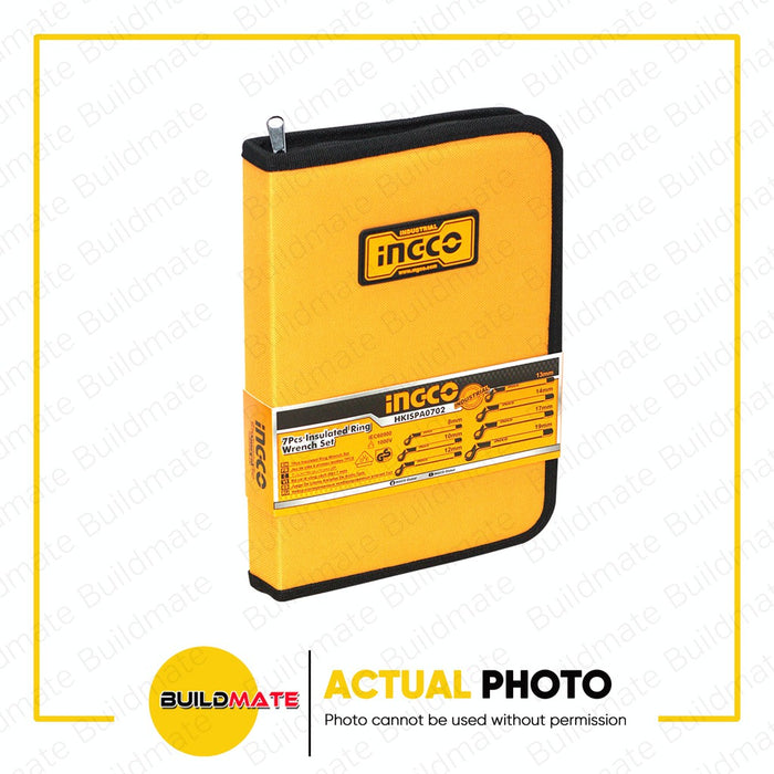 INGCO 7PCS Insulated Ring Wrench Set with Pouch 1000V HKISPA0702 + FREE TROWEL & PAINT BRUSH IHT