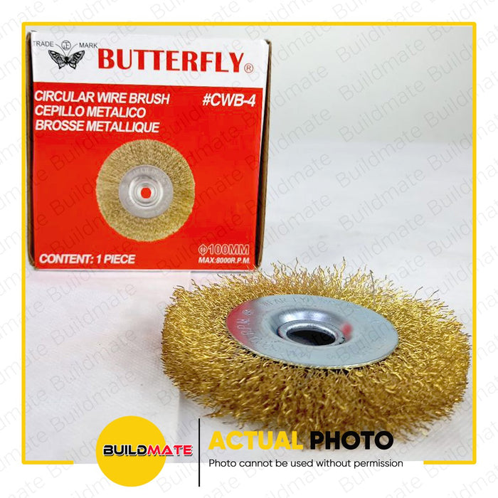 BUTTERFLY Circular Wire Brush 100mm 4" CWB-4 •BUILDMATE•