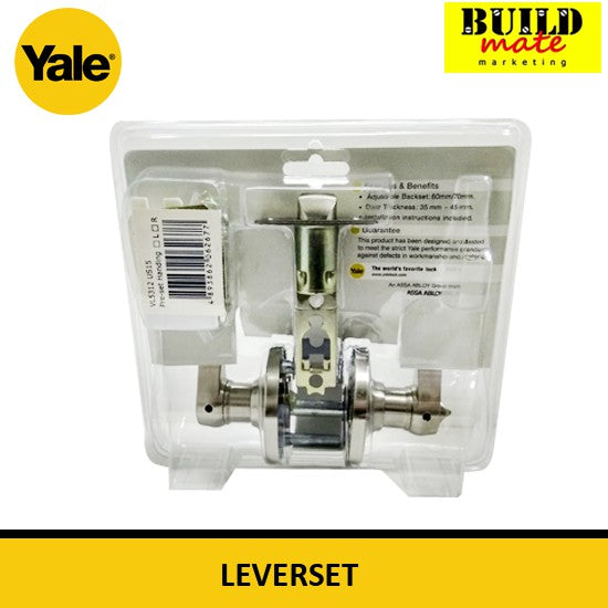YALE Leverset Bathroom Door Knob Lockset K VL5312 US15 •BUILDMATE•