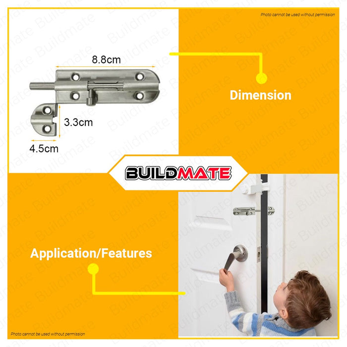 YALE Essential Series Tower Barrell Bolt Door Latch Lock #YETB 1004 US32D Satin Stainless Steel