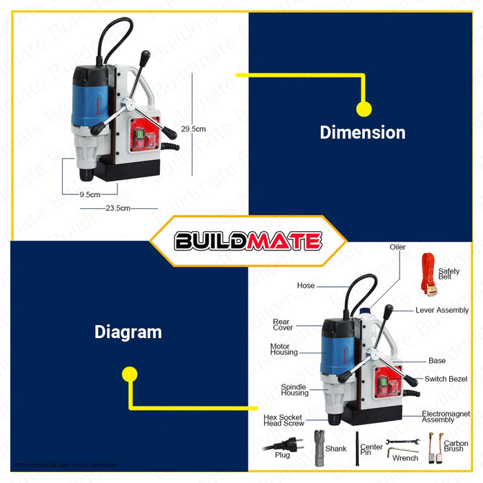 DONG CHENG Magnetic Core Drill Machine 900W DJC30 •BUILDMATE•