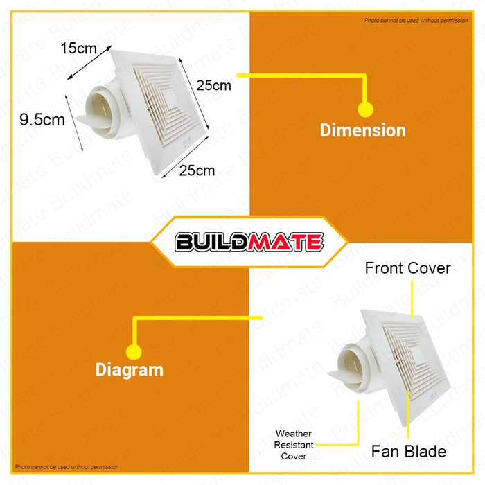 OMNI Ceiling Exhaust Fan 8" 26W XFC200-8 •BUILDMATE•