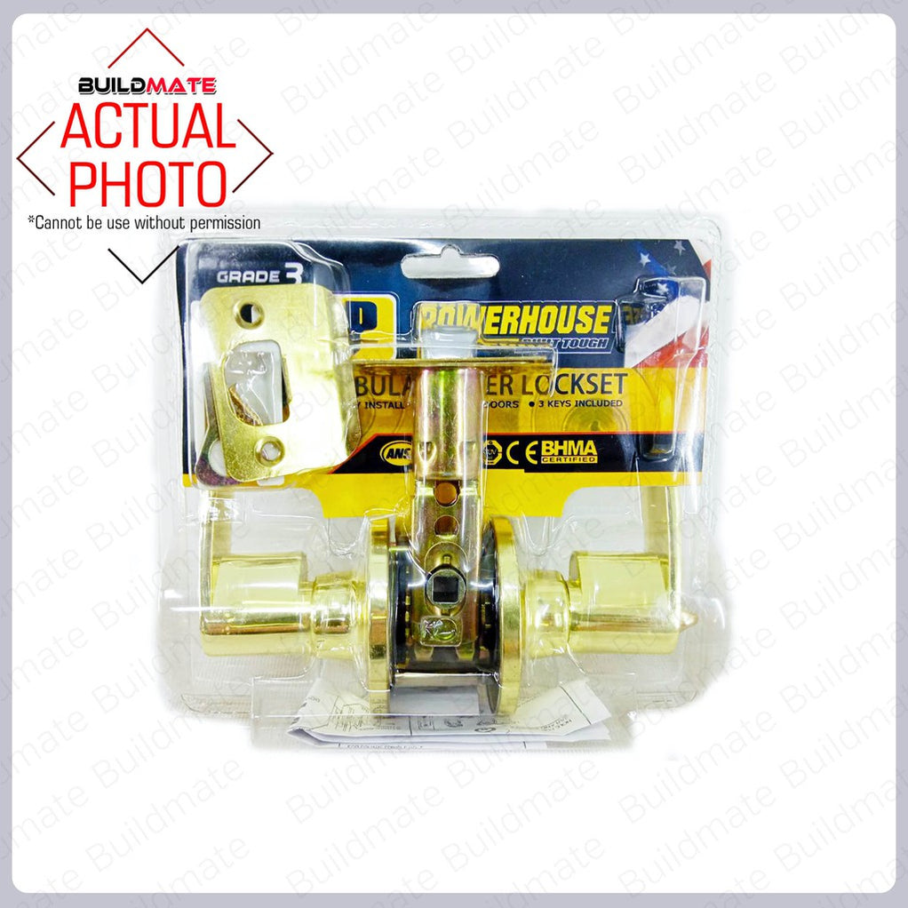 BUILDMATE Powerhouse PRO SERIES Tubular Bathroom Lever Lockset PH809PB ...