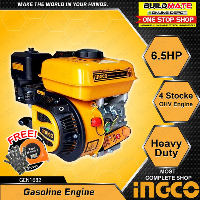 INGCO Industrial Gasoline Engine 6.5HP GEN1682 •BUILDMATE• IPT