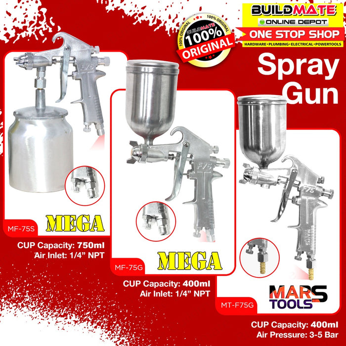 Mars Tools Air Pneumatic Paint Spray Gun GRAVITY / SUCTION Type •BUILDMATE•