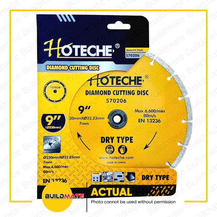 HOTECHE Diamond Cutting Disc 9" Dry Type 570206  •BUILDMATE•