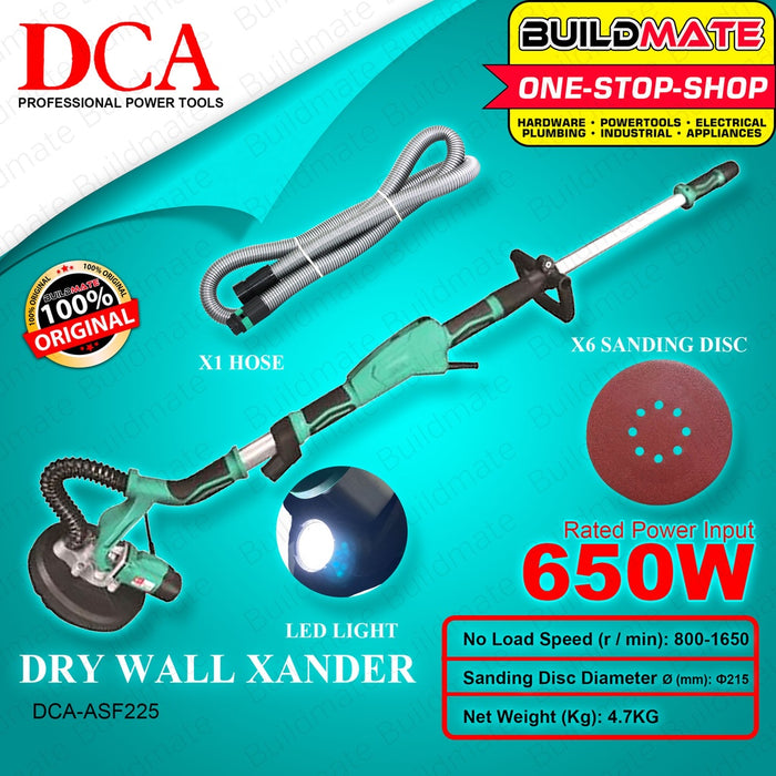 DCA Drywall Sander 650W 225mm ASF225 •BUILDMATE•